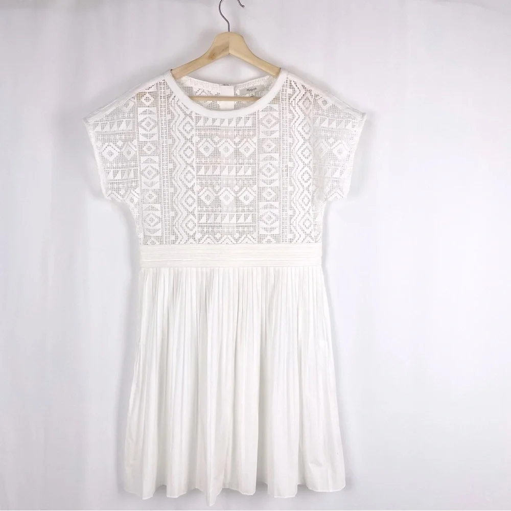 MADEWELL Geo Lace Dress Size 6 - Picture 4 of 11